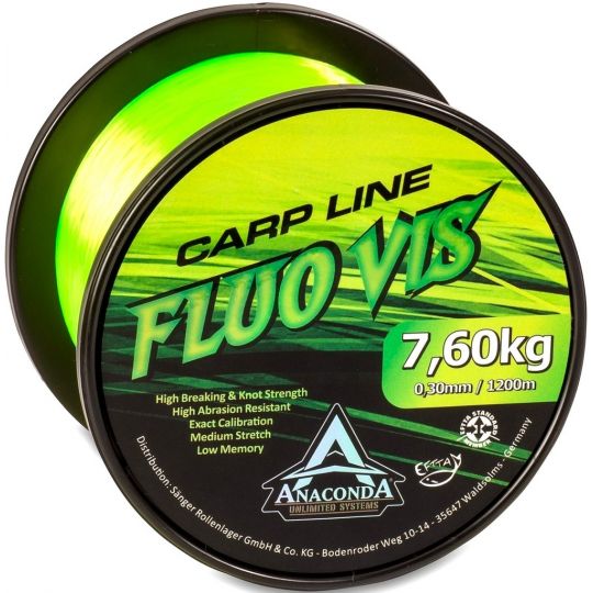 ŻYŁKA ANACONDA FLUOVIS CARP LINE 1200m 0,36mm ŻYŁKA ANACONDA FLUOVIS CARP LINE 1200m 0,36mm