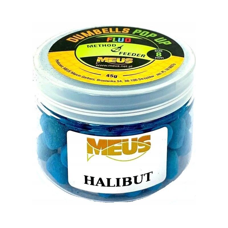 DUMBELLS MEUS FLUO POP UP 8mm 45g HALIBUT