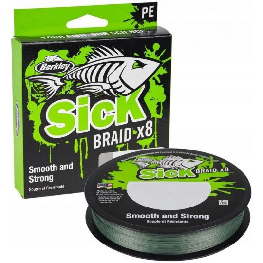 PLECIONKA BERKLEY SICK X8 0.06mm 150m MOSS GREEN