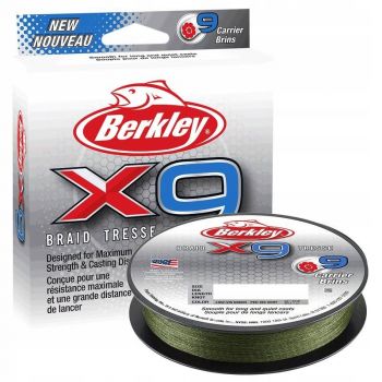 PLECIONKA BERKLEY X9 BRAID 0.17mm 150m GREEN