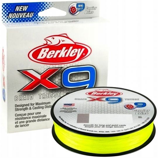 PLECIONKA BERKLEY X9 BRAID 0.06mm 150m FLUO GREEN PLECIONKA BERKLEY X9 BRAID 0.06mm 150m FLUO GREEN
