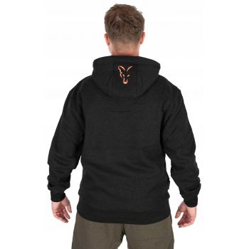 BLUZA FOX COLLECTION HOODY BLACK ORANGE M