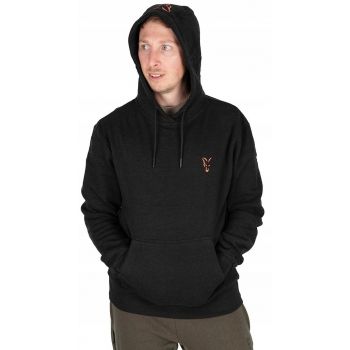 BLUZA FOX COLLECTION HOODY BLACK ORANGE M