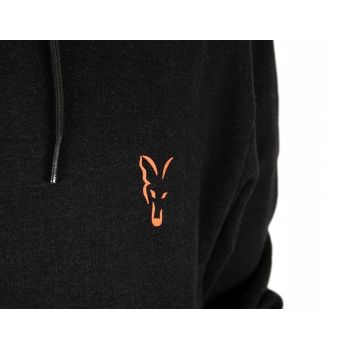 BLUZA FOX COLLECTION HOODY BLACK ORANGE M