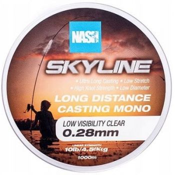 ŻYŁKA NASH SKYLINE MONO CLEAR 0,28mm 1000m 10lb