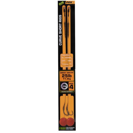 PRZYPON FOX CURVE SHORT CAMOTEX SEMI STIFF 4 25lb PRZYPON FOX CURVE SHORT CAMOTEX SEMI STIFF 4 25lb