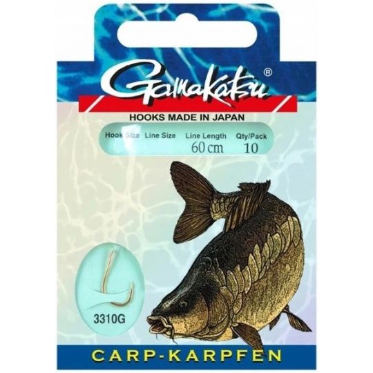 HACZYKI WIĄZANE GAMAKATSU CARP 3310G 4 0.28mm 60cm HACZYKI WIĄZANE GAMAKATSU CARP 3310G 4 0.28mm 60cm