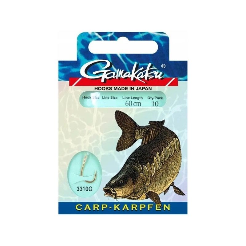 HACZYKI WIĄZANE GAMAKATSU CARP 3310G 6 0.28mm 60cm
