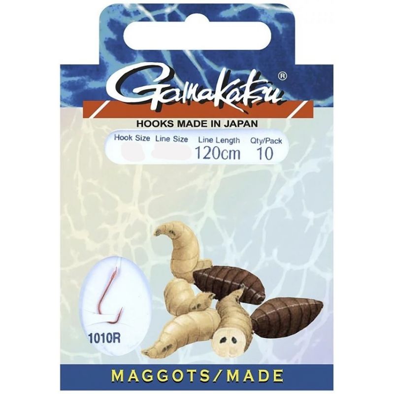 HACZYKI WIĄZANE GAMAKATSU MAGGOTS RED 16 0.10mm 