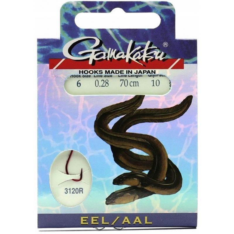 HACZYKI WIĄZANE GAMAKATSU EEL 0,28mm 6 WĘGORZOWE