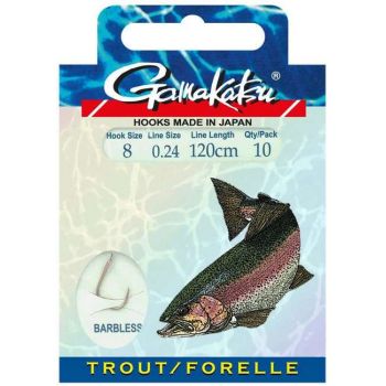 HACZYKI WIĄZANE GAMAKATSU TROUT RED 14 0.12mm 120