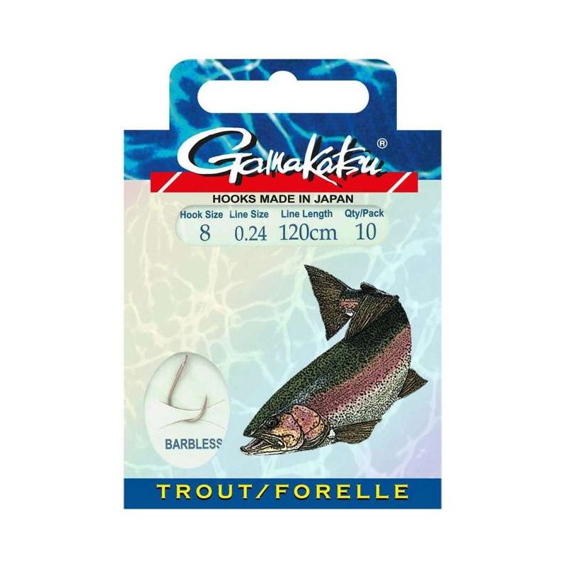 HACZYKI WIĄZANE GAMAKATSU TROUT RED 14 0.12mm 120 HACZYKI WIĄZANE GAMAKATSU TROUT RED 14 0.12mm 120