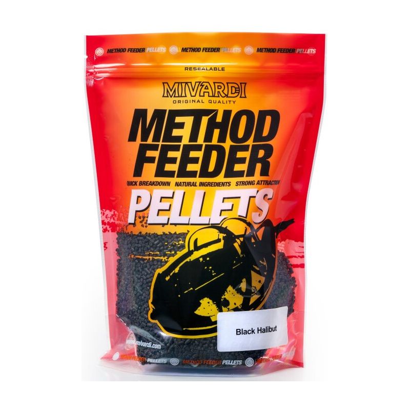 PELLET MIVARDI METHOD FEEDER 750g CZARNY HALIBUT 
