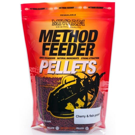 PELLET MIVARDI METHOD FEEDER 750g WIŚNIA RYBA PELLET MIVARDI METHOD FEEDER 750g WIŚNIA RYBA