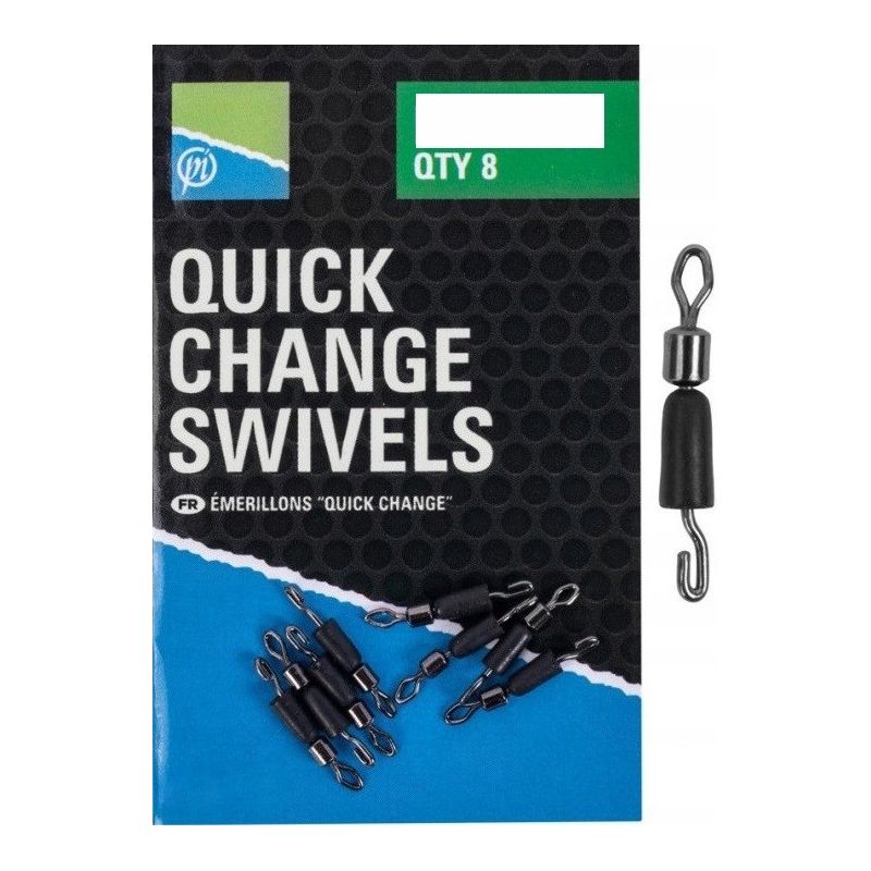 ŁĄCZNIK PRESTON QUICK CHANGE SWIVELS MEDIUM 8szt ŁĄCZNIK PRESTON QUICK CHANGE SWIVELS MEDIUM 8szt