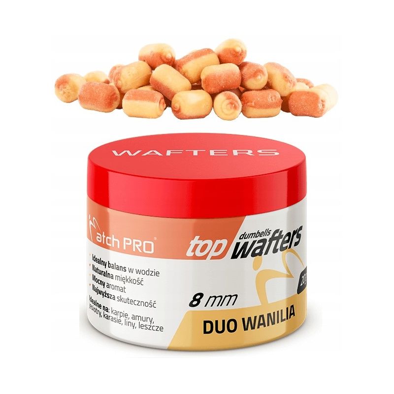 DUMBELLS MATCH PRO WAFTERS DUO VANILLE 8mm 20g DUMBELLS MATCH PRO WAFTERS DUO VANILLE 8mm 20g