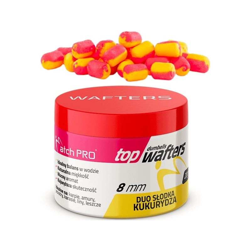 DUMBELLS MATCH PRO WAFTERS DUO SWEETCORN 8mm 20g DUMBELLS MATCH PRO WAFTERS DUO SWEETCORN 8mm 20g