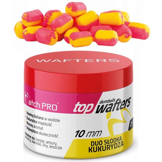 DUMBELLS MATCH PRO TOP WAFTERS DUO SWEETCORN 10mm DUMBELLS MATCH PRO TOP WAFTERS DUO SWEETCORN 10mm