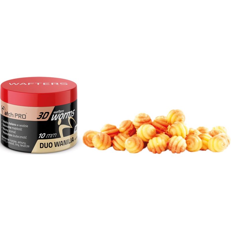 WAFTERS MATCH PRO 3D WORMS DUO VANILLE 10mm 20g WAFTERS MATCH PRO 3D WORMS DUO VANILLE 10mm 20g