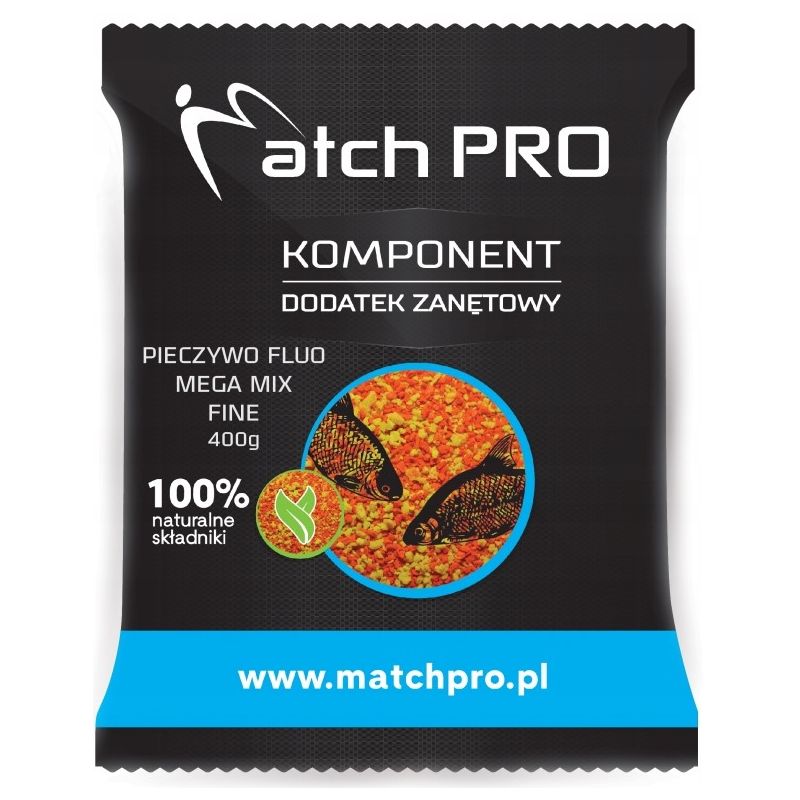 PIECZYWO MATCH PRO FLUO MEGA MIX FINE 400g PIECZYWO MATCH PRO FLUO MEGA MIX FINE 400g