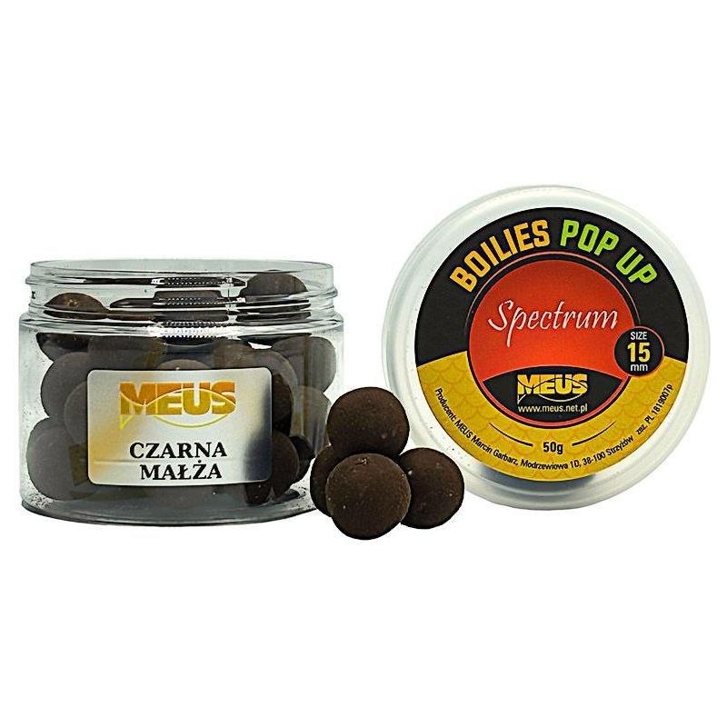 KULKI MEUS POP UP SPECTRUM 15mm 50g CZARNA MAŁŻA KULKI MEUS POP UP SPECTRUM 15mm 50g CZARNA MAŁŻA