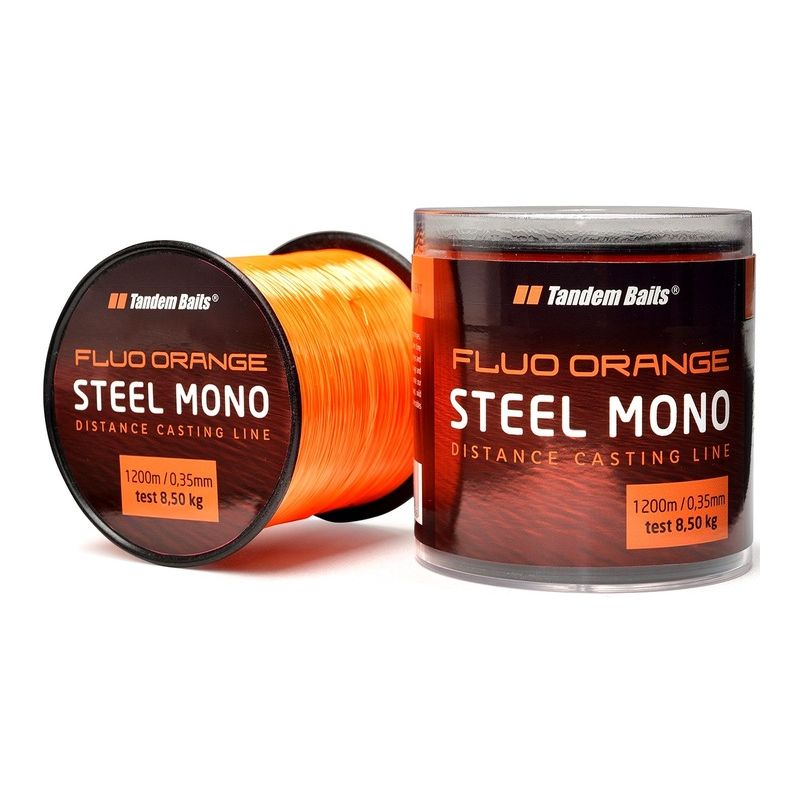 ŻYŁKA TANDEM BAITS STEEL MONO FLUO 1200m 0,35mm OR