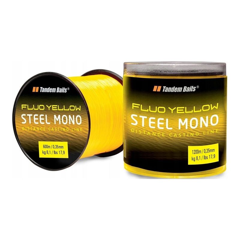 ŻYŁKA TANDEM BAITS STEEL MONO FLUO 1200m 0,35mm ŻÓ