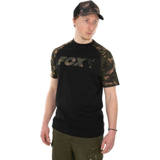 KOSZULKA T-SHIRT FOX RAGLAN BLACK CAMO ROZMIAR L KOSZULKA T-SHIRT FOX RAGLAN BLACK CAMO ROZMIAR L