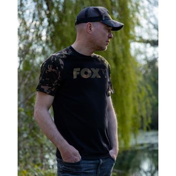 KOSZULKA T-SHIRT FOX RAGLAN BLACK CAMO ROZMIAR L 