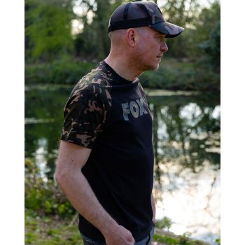 KOSZULKA T-SHIRT FOX RAGLAN BLACK CAMO ROZMIAR L 