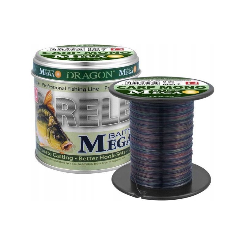 ŻYŁKA DRAGON MEGABAITS CARP MONO CAMOU 600m 0.35mm