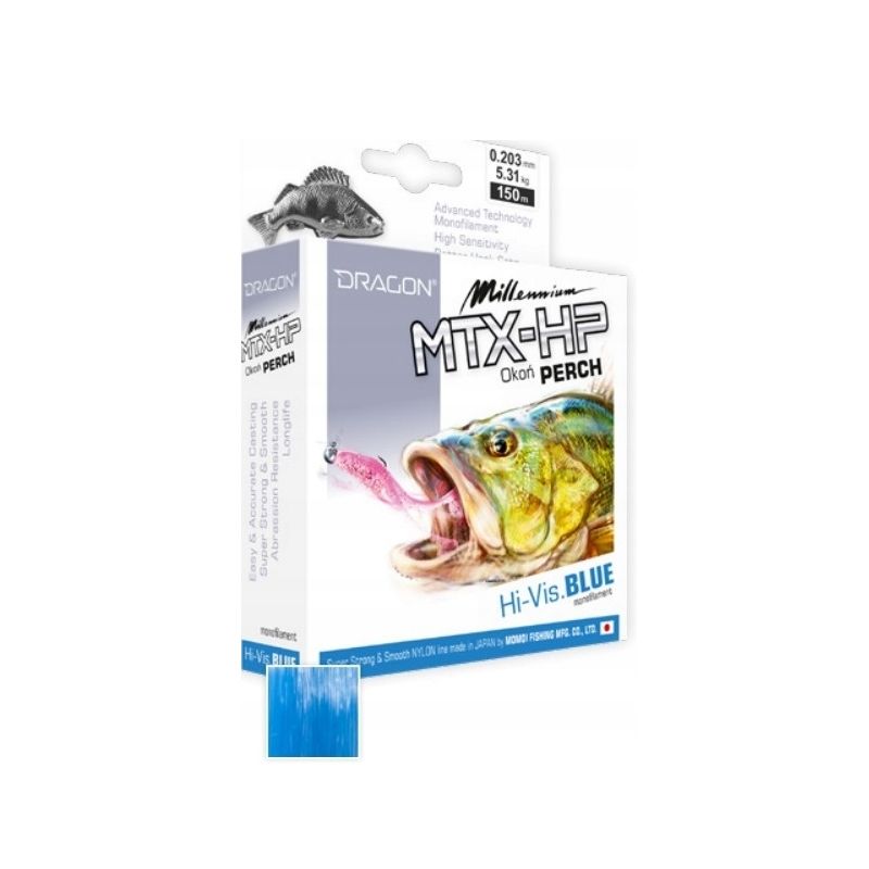 ŻYŁKA DRAGON MILLENIUM OKOŃ NIEBIESKA 150m 0.22mm ŻYŁKA DRAGON MILLENIUM OKOŃ NIEBIESKA 150m 0.22mm