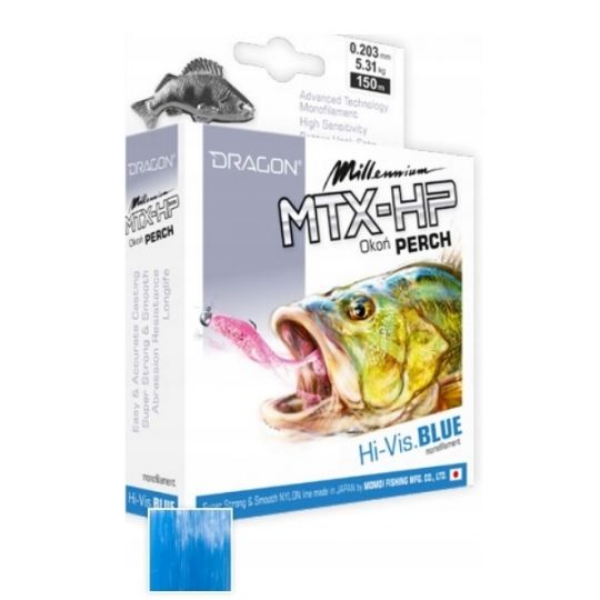 ŻYŁKA DRAGON MILLENIUM OKOŃ NIEBIESKA 150m 0.22mm ŻYŁKA DRAGON MILLENIUM OKOŃ NIEBIESKA 150m 0.22mm