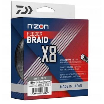 PLECIONKA DAIWA N'ZON X8 0.10mm 150m STEEL GREY 