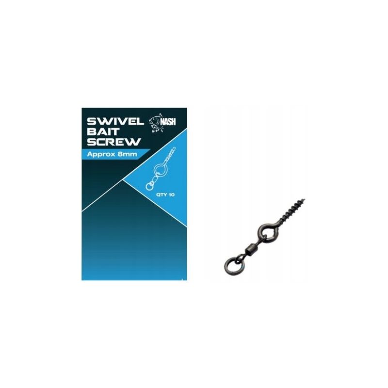 WKRĘT Z KRĘTLIKIEM NASH SWIVEL BAIT SCREW 13mm WKRĘT Z KRĘTLIKIEM NASH SWIVEL BAIT SCREW 13mm