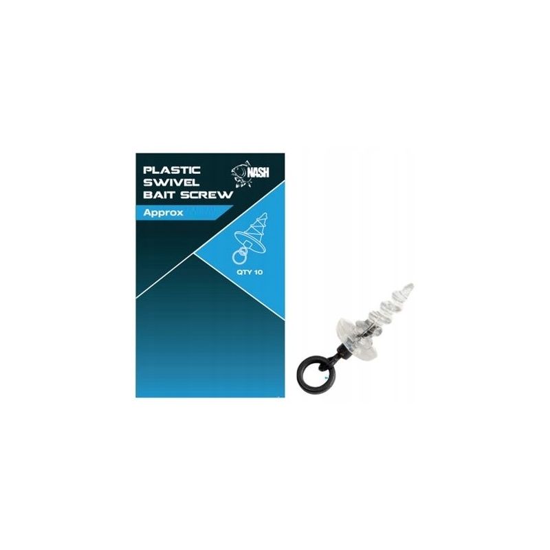 WKRĘT PLASTIKOWY NASH SWIVEL BAIT SCREW 13mm