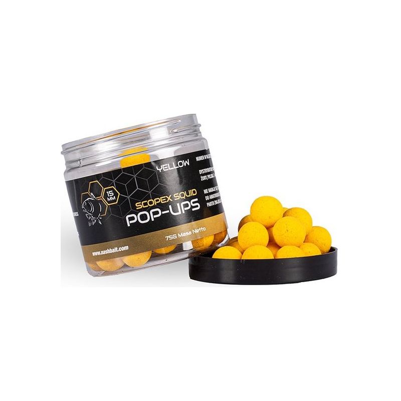 KULKI NASH SCOPEX SQUID POP UPS 15mm 75g KULKI NASH SCOPEX SQUID POP UPS 15mm 75g