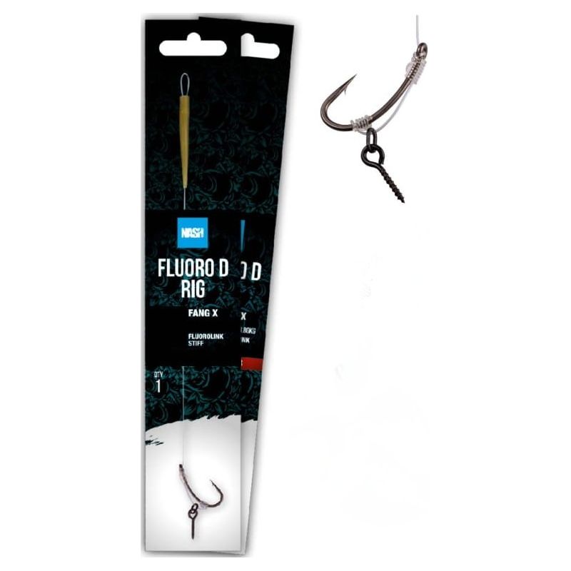 PRZYPON NASH FLUORO D RIG ROZM 2 25lb MICRO BARB PRZYPON NASH FLUORO D RIG ROZM 2 25lb MICRO BARB