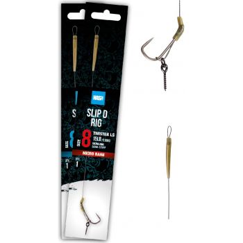 PRZYPON NASH SLIP D RIG ROZM 8 15lb MICRO BARB 