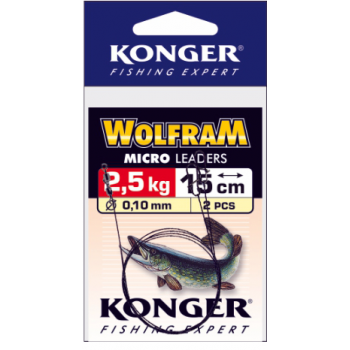 PRZYPON KONGER WOLFRAM MIKRO 20cm 2,5kg 2szt