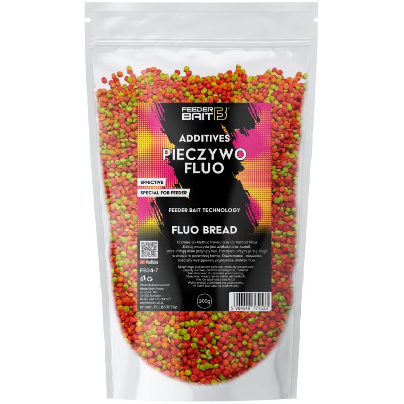 PIECZYWO FLUO FEEDER BAIT DODATEK ZANĘTOWY 200g PIECZYWO FLUO FEEDER BAIT DODATEK ZANĘTOWY 200g