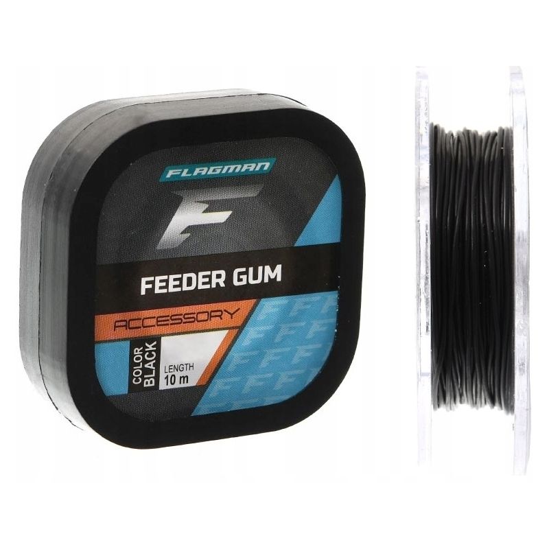 AMORTYZATOR FLAGMAN FEEDER GUMA 0.80mm 10m BLACK