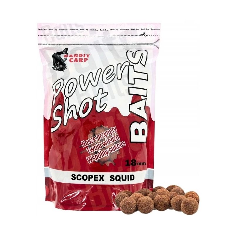 KULKI BANDIT CARP POWER SHOT 1kg 18mm SCOPEX SQUID