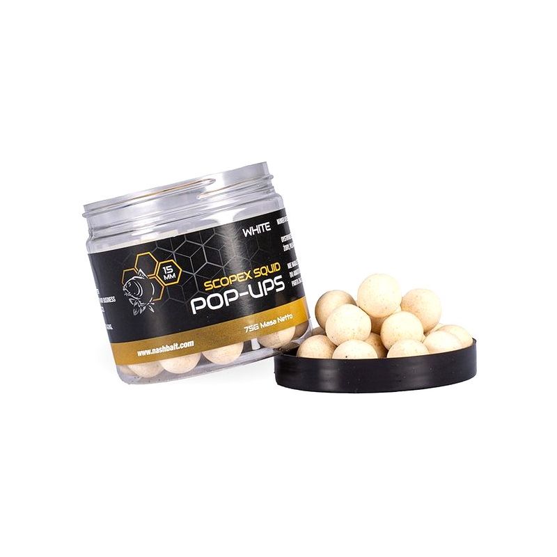 KULKI NASH SCOPEX SQUID POP UPS 20mm 75g WHITE KULKI NASH SCOPEX SQUID POP UPS 20mm 75g WHITE