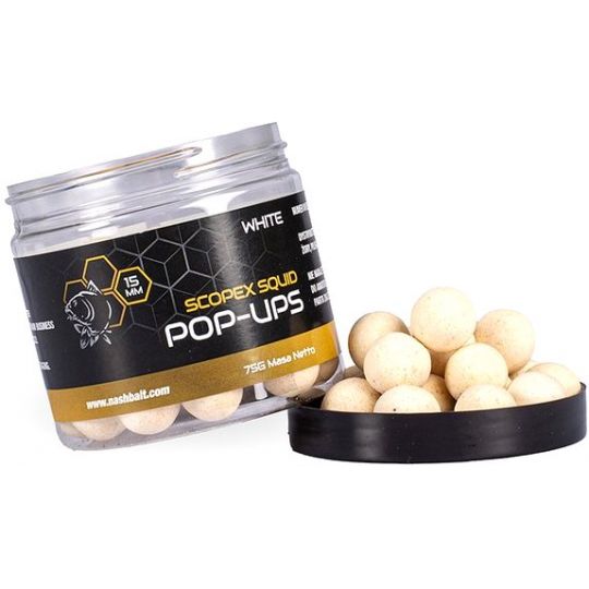 KULKI NASH SCOPEX SQUID POP UPS 20mm 75g WHITE KULKI NASH SCOPEX SQUID POP UPS 20mm 75g WHITE