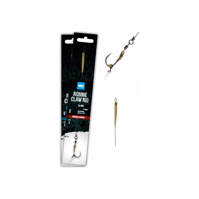 PRZYPON NASH RONNIE CLAW RIG ROZM 2 MICRO BARB PRZYPON NASH RONNIE CLAW RIG ROZM 2 MICRO BARB