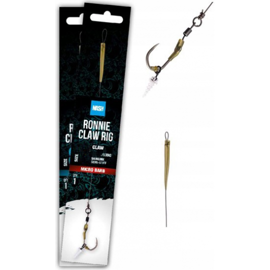 PRZYPON NASH RONNIE CLAW RIG ROZM 2 MICRO BARB PRZYPON NASH RONNIE CLAW RIG ROZM 2 MICRO BARB
