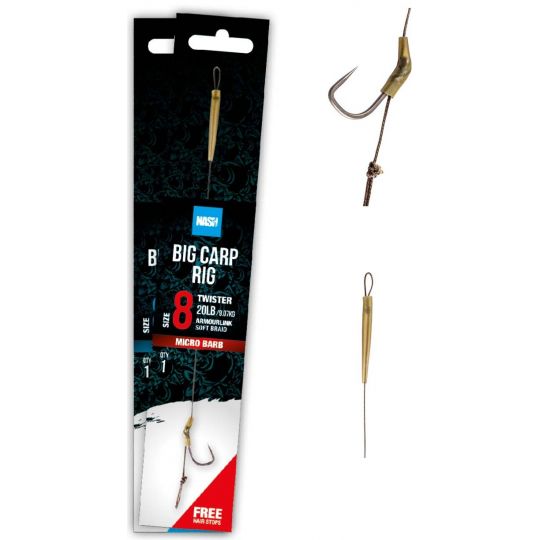 PRZYPON NASH BIG CARP RIG ROZM 2 MICRO BARB PRZYPON NASH BIG CARP RIG ROZM 2 MICRO BARB