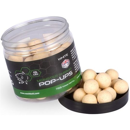 KULKI NASH MONSTER SHRIMP POP UP 15mm 75g WHITE KULKI NASH MONSTER SHRIMP POP UP 15mm 75g WHITE