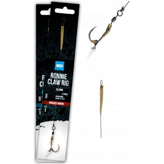 PRZYPON NASH RONNIE CLAW RIG ROZM 6 MICRO BARB PRZYPON NASH RONNIE CLAW RIG ROZM 6 MICRO BARB